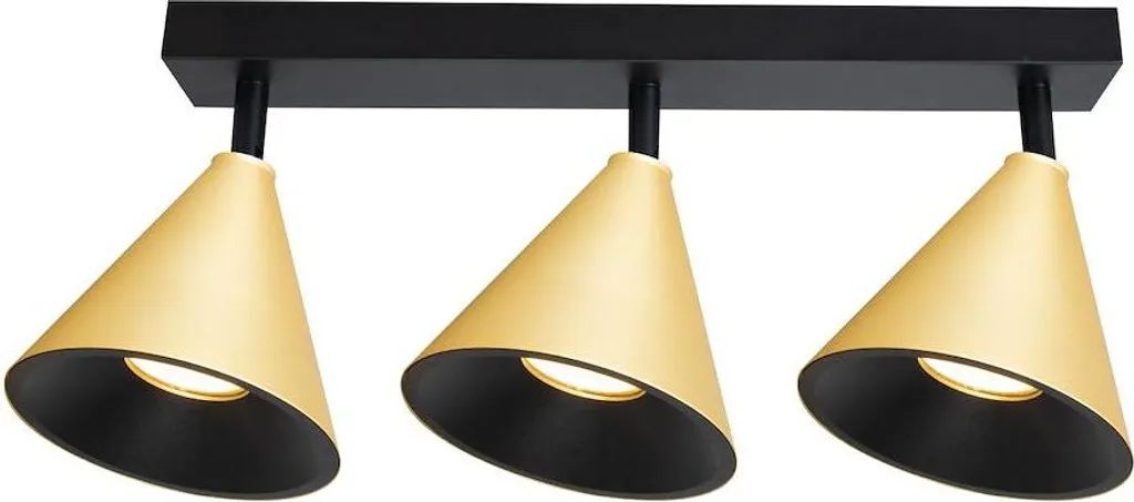 Triple spot doré conique CONE Milagro 3xGU10 pour plafond chic et moderne