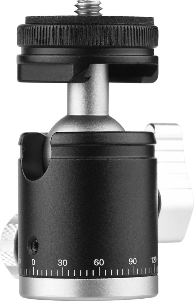 2-in-1 1/4 Schraube Kaltschuhhalterung Kugelkopf Dual Use Mini 360° drehbare Aluminiumlegierung für Kamera-Handyhalter-Stativ