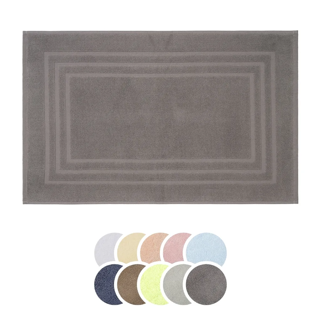 Tappeto Bagno Liebling 50x80 Antracite 100% Cotone Zero Twist Lille