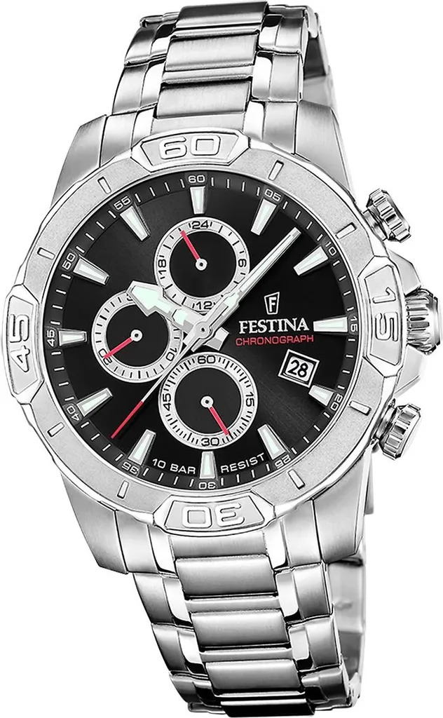 Festina orologio da uomo Timeless Chronograph acciaio inossidabile argento D2UF20704/6