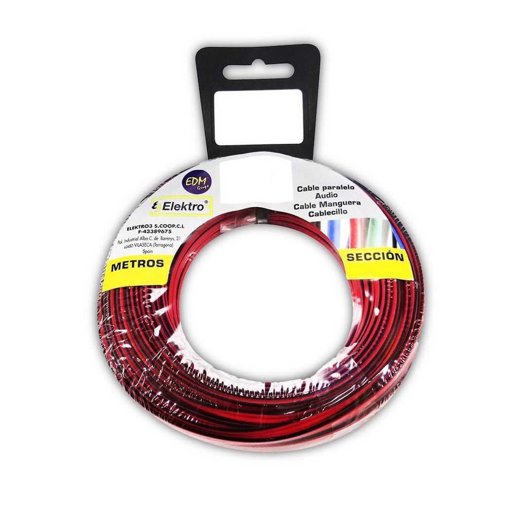 Koaxialkabel TV-Antenne EDM 28010 Schwarz Rot Rot/Schwarz 25 m 2 x 1,5 mm