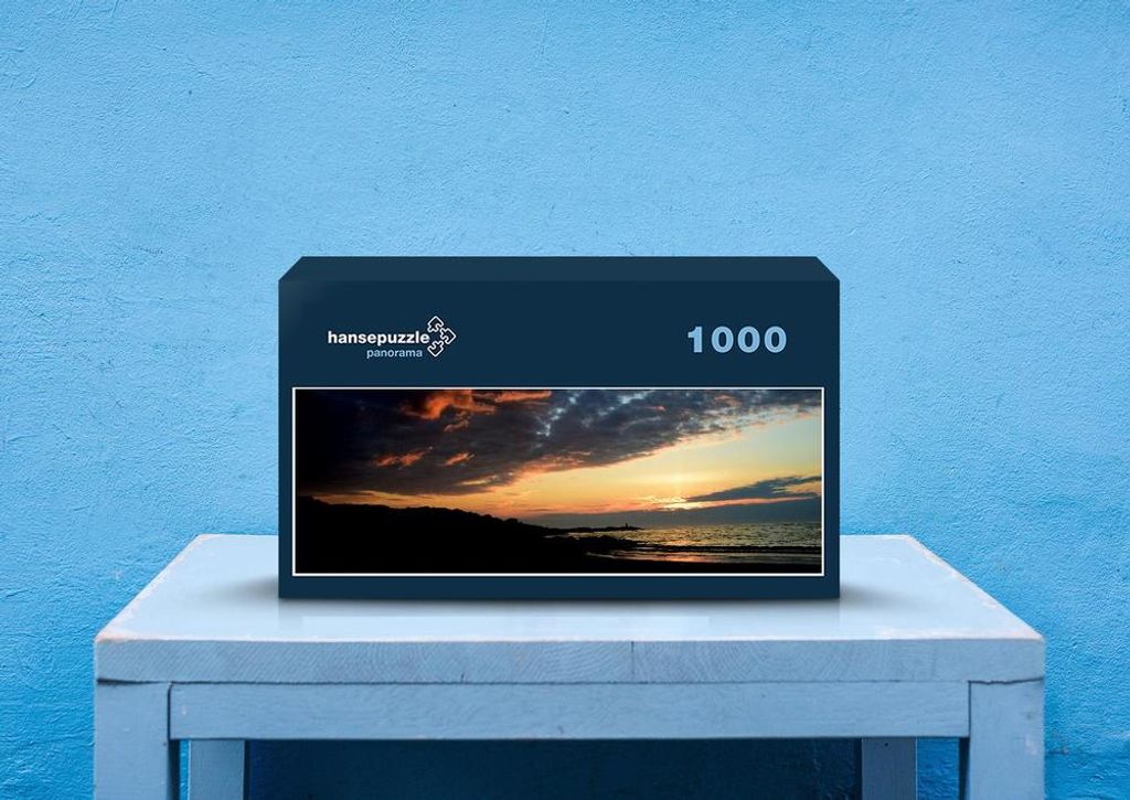 hansepuzzle 73529 - Sonnenuntergang Puzzle, 1050 Teile, Natur, 60,0 x 46,0cm mit hochwertiger Aufbewahrung, Kartonbox & Beutel
