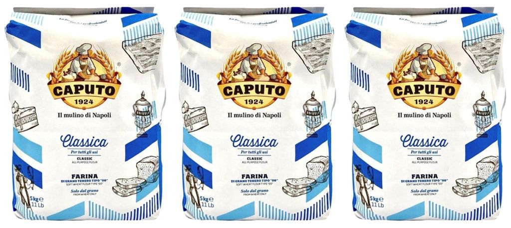 Pizzamehl Farina Classica Doppio 00 5 kg – Caputo-3x Produktbild 