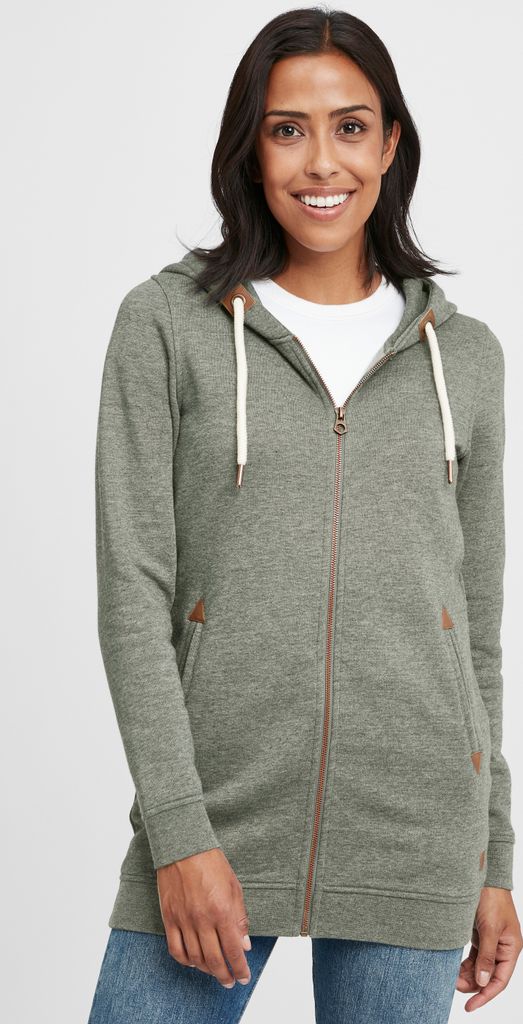 OXMO OXVicky Straight Sweat Zip-Hoodie Damen Sweatjacke Kapuzenjacke Hoodie mit Kapuze Kordel Eingrifftaschen Regular fit