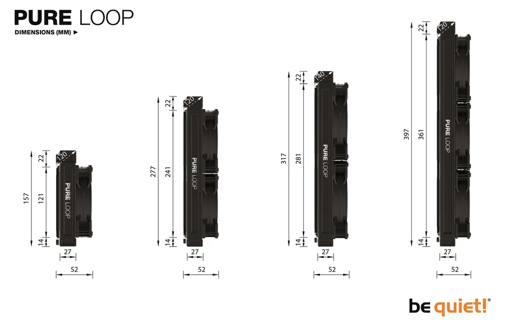 Kit Watercooling CPU 120mm Be Quiet Pure Loop pour Socket Intel LGA