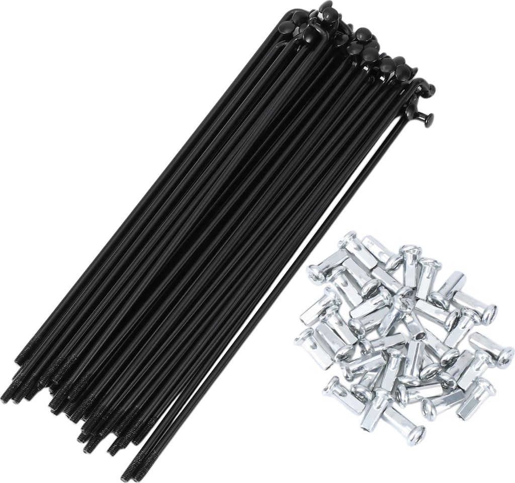 36 Set 12G Fahrradspeichen 138mm Fahrradradspeichen 45 Stahl Schwarz