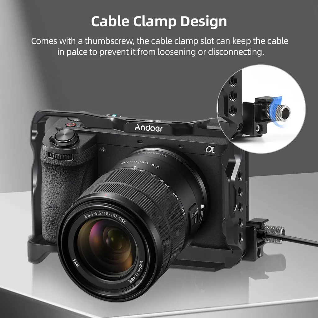 Rig Vidéo Sony A6700 Idéal Vlogging avec Support Microphone et Moniteur - 3