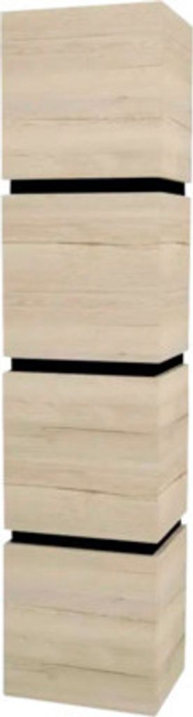 Hängehochschrank mit 4 Türen Devo Viva 2.0 links BxHxT 40x170x35 cm oak halifax white