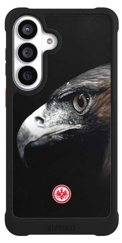 NIVOCASE Hülle für Samsung Galaxy S26+ Stoßfeste Handyhülle NIVOmax Case Schwarz Europameisterschaft Eintracht Frankfurt Offizielles Lizenzpro...