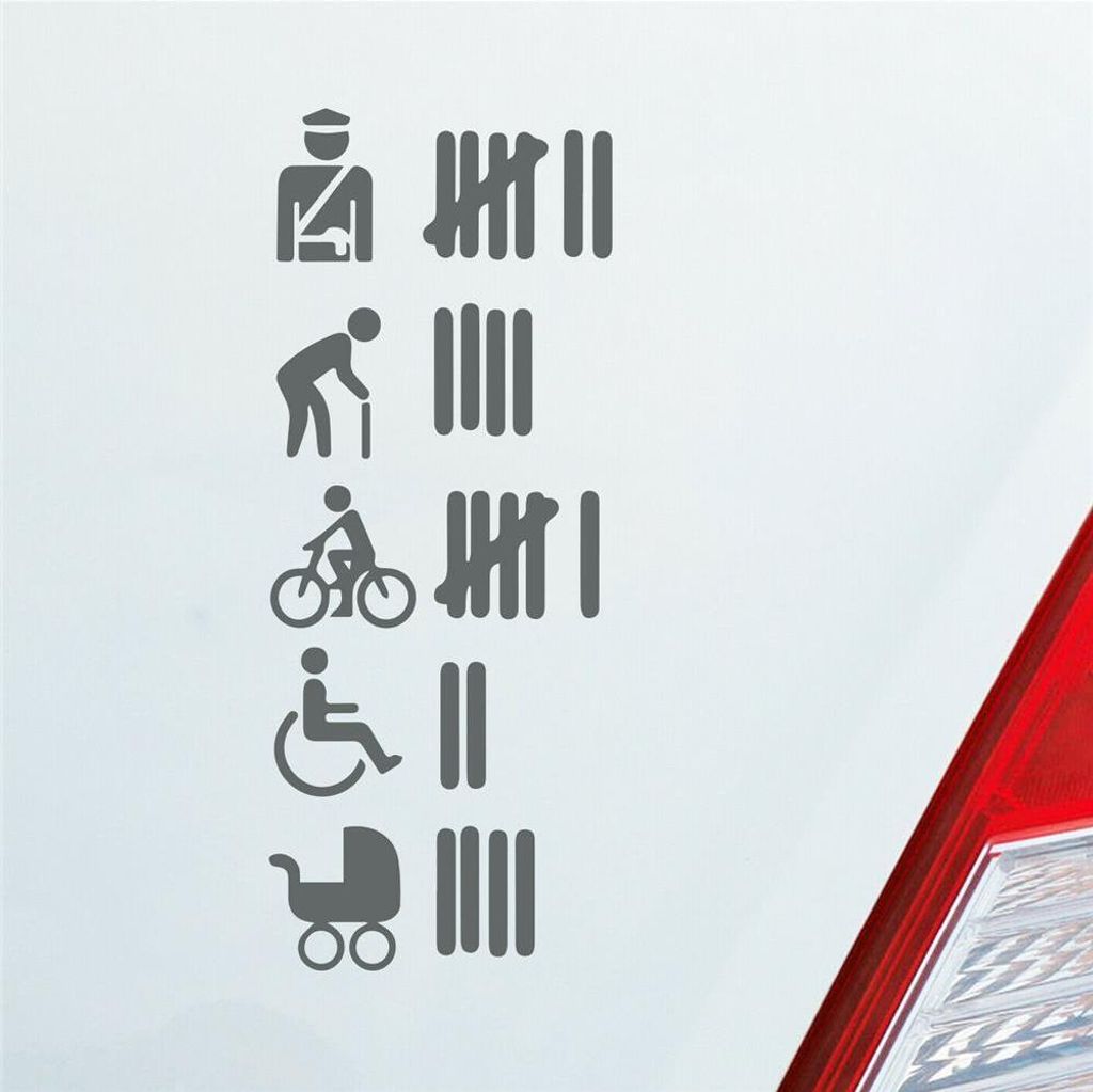 Auto Aufkleber Strichliste Tally List Tuning 15x6 cm Grau Sticker Heckscheibenaufkleber