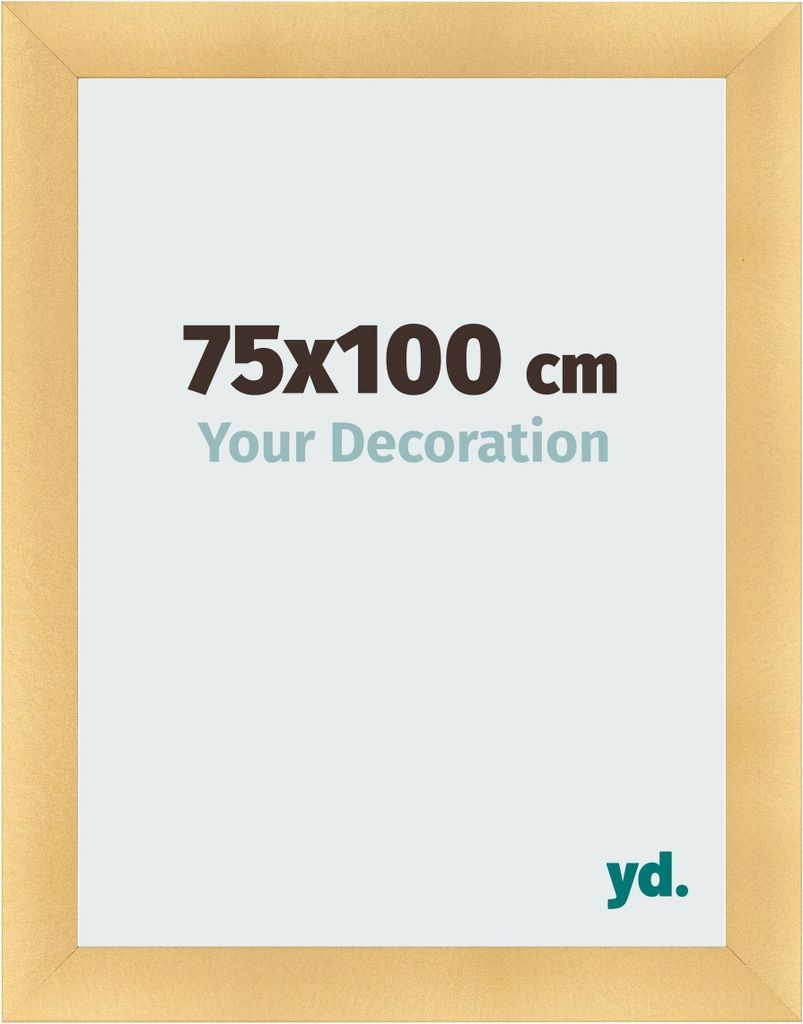 Bilderrahmen, 75x100 cm, Gold Matt, MDF, Pisa