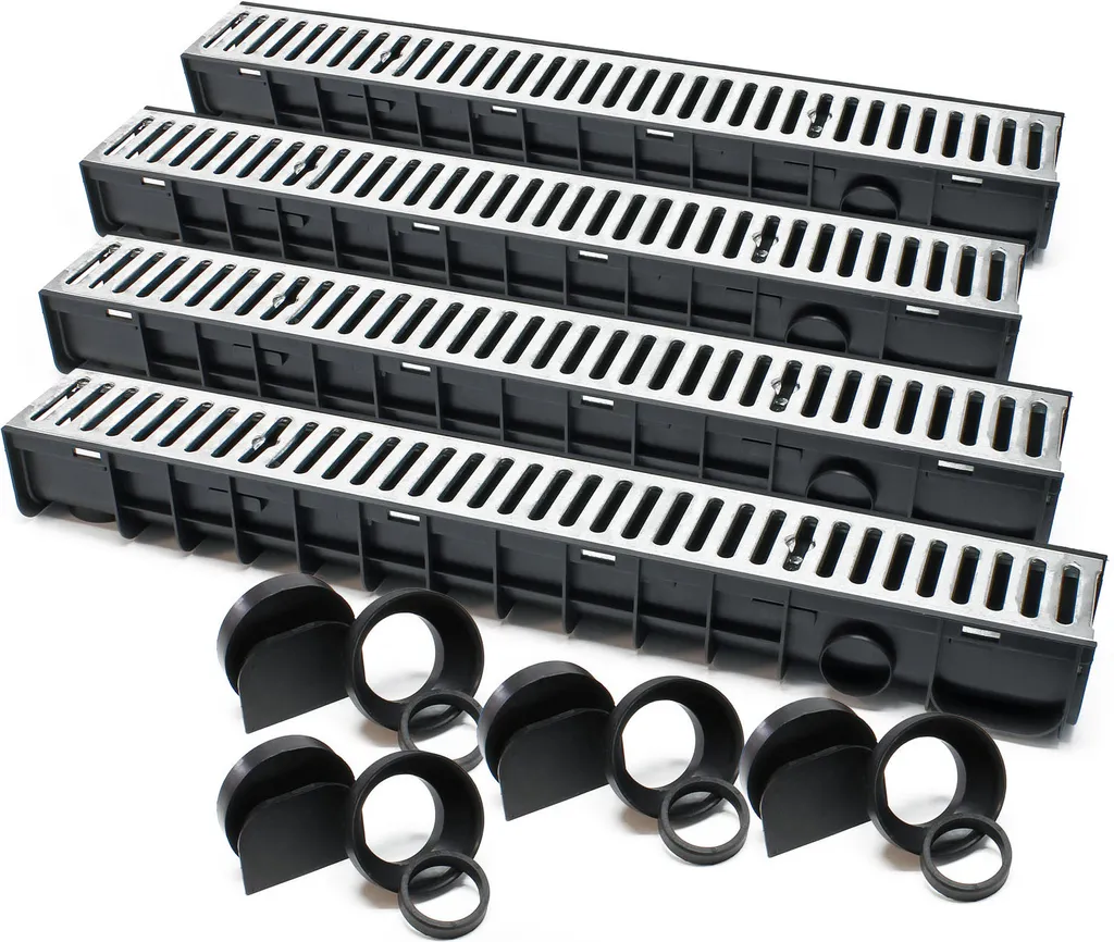 Caniveau Drainage Garage 4m pour évacuer les Eaux de Pluie sans effort