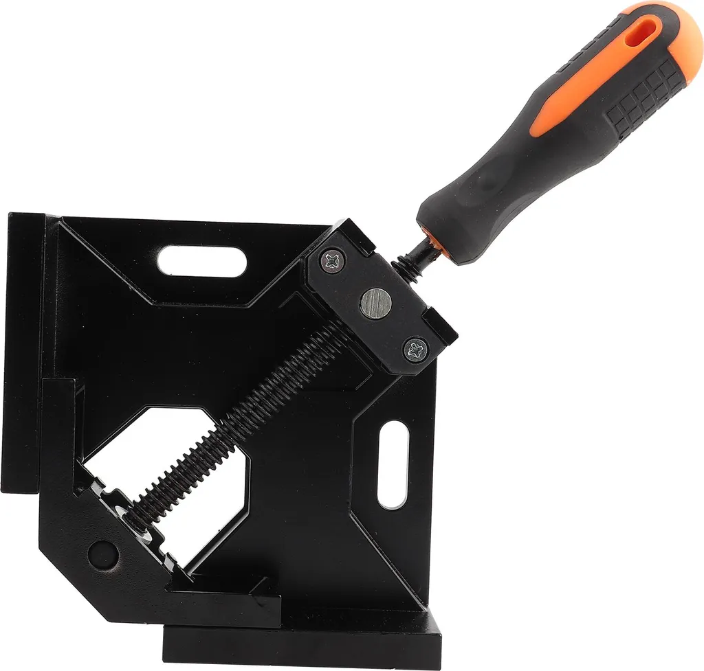 Étau d'angle pour bois avec serrage rapide en aluminium noir durable
