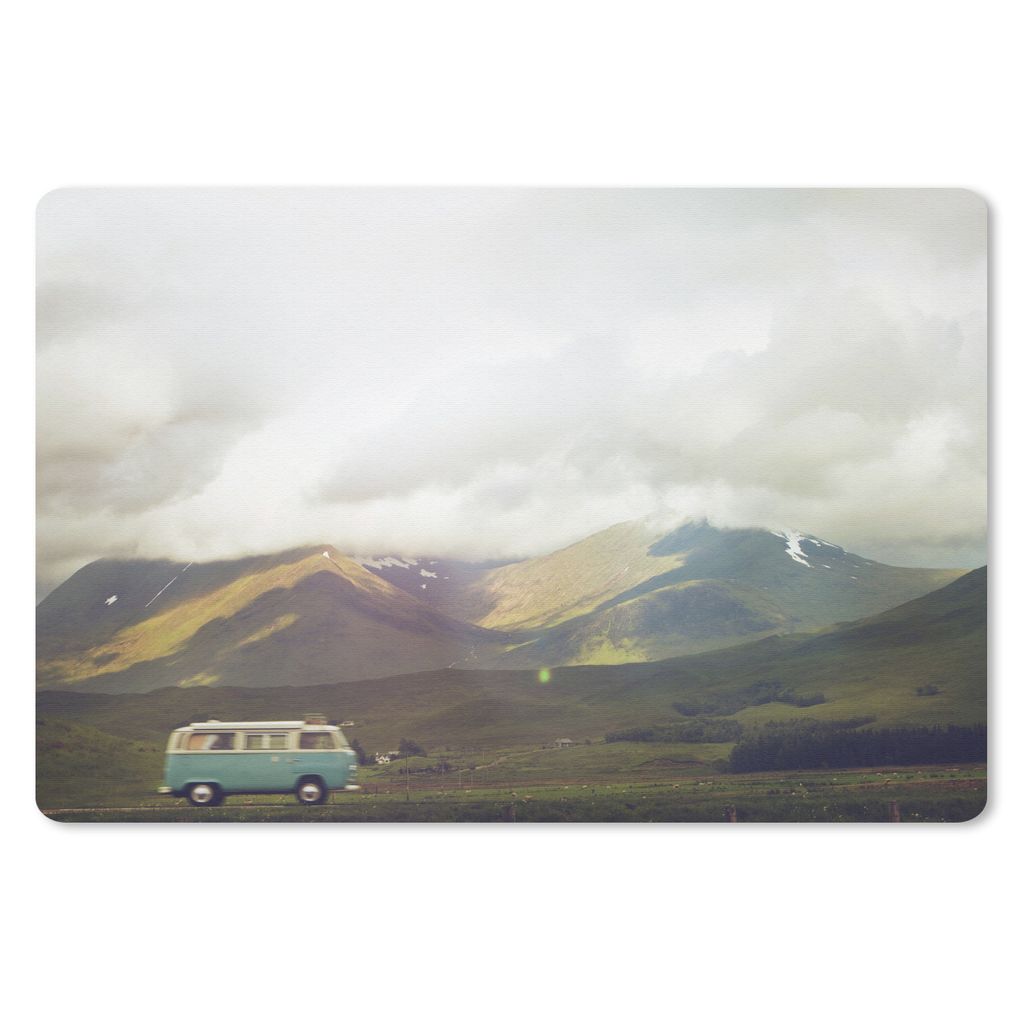 MuchoWow® Mauspad Mousepad Bus - Berge - Wolken 27x18 cm - Produktbild 