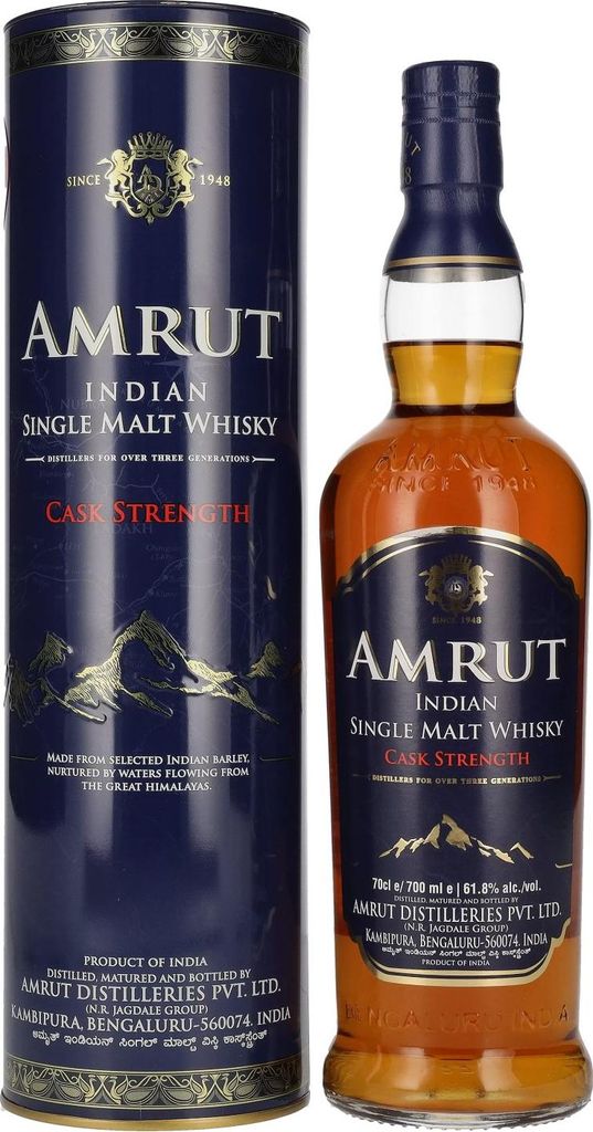 Amrut Indian Single Malt Whisky CASK STRENGTH 61,8% Vol. Produktbild 