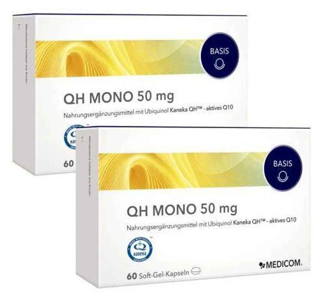 Complément alimentaire QH Mono 50 mg Ubiquinol - Pack de 120 capsules