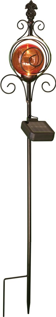 Northpoint LED Solar Gartenstäbe Außenbereich umweltfreundlich wetterbeständig Barock rot