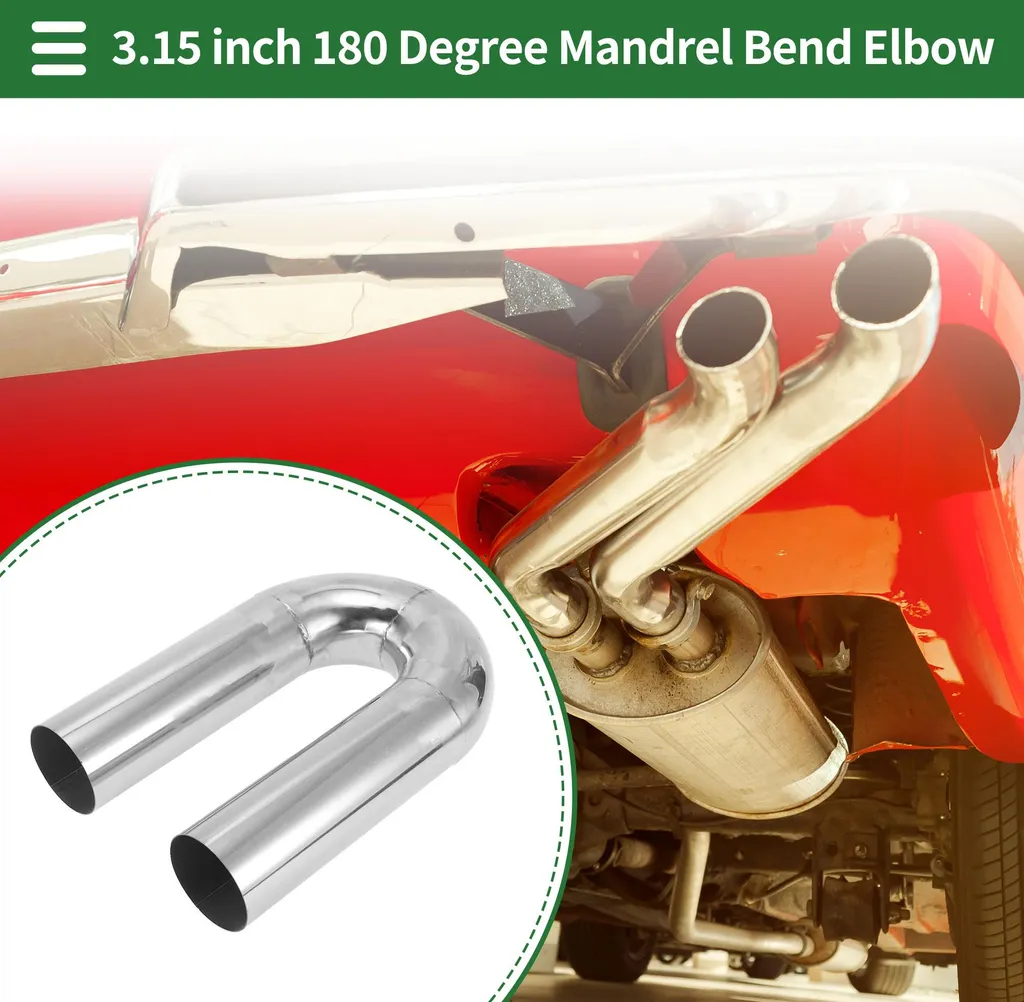 Tube Échappement 180° Inox 80mm : Solution pour Tuyauterie Courbée DIY