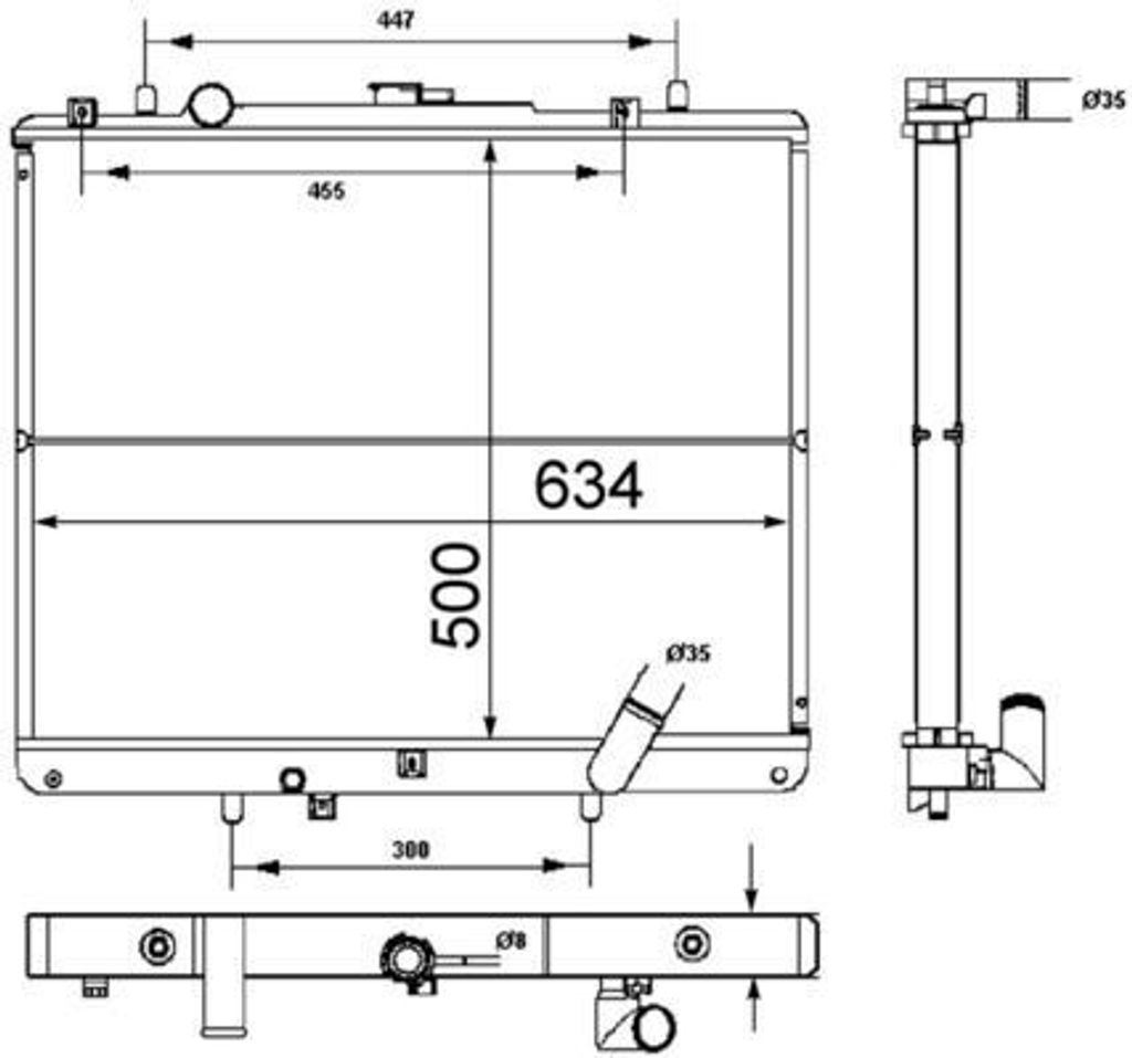 MAHLE CR 1747 000S Kühler Wasserkühler Motorkühler für MITSUBISHI L 200 (K7T, K6T) Pajero Sport I SUV (K7, K9)