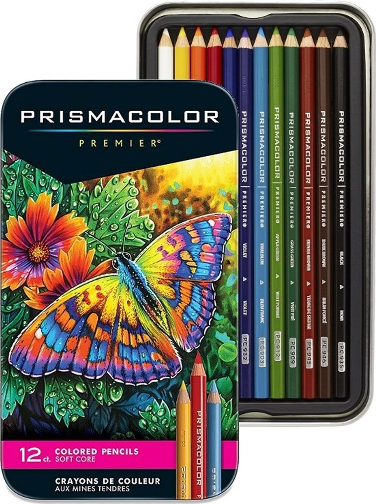 Kredki pigmentowe PRISMACOLOR Premier, 12 sztuk w metalowym Zdjęcie produktu 