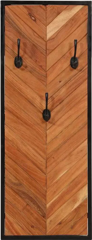 Appendiabiti Parete Legno Acacia Massiccio vidaXL 35x1x90 cm 2pz