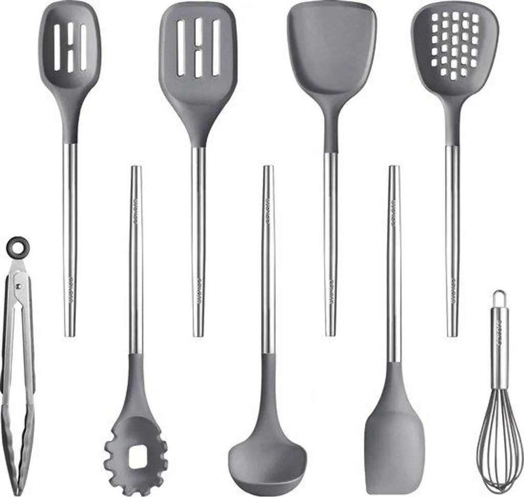 Service de table complet en inox gris lavable au lave-vaisselle 16 pcs