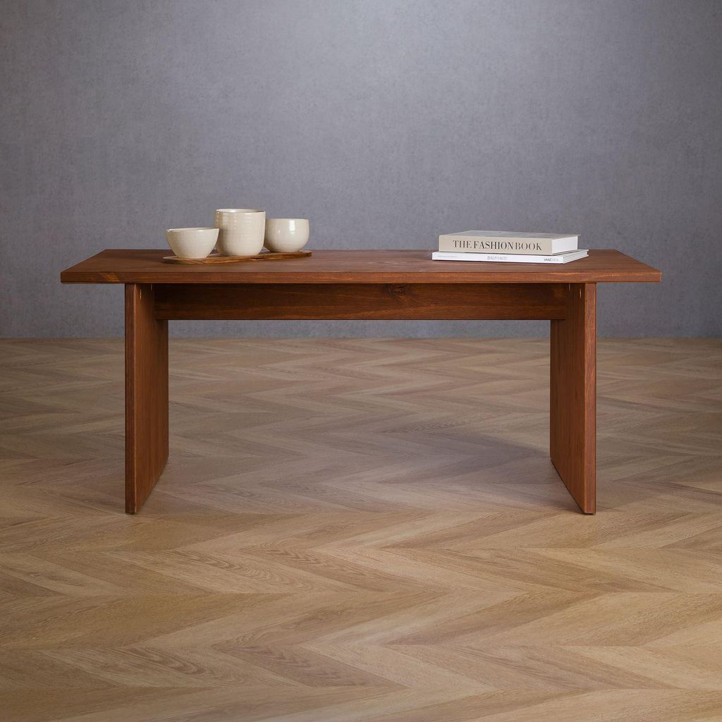 Couchtisch SALTO aus massivem Kiefernholz, dunkelbraun - Produktbild 