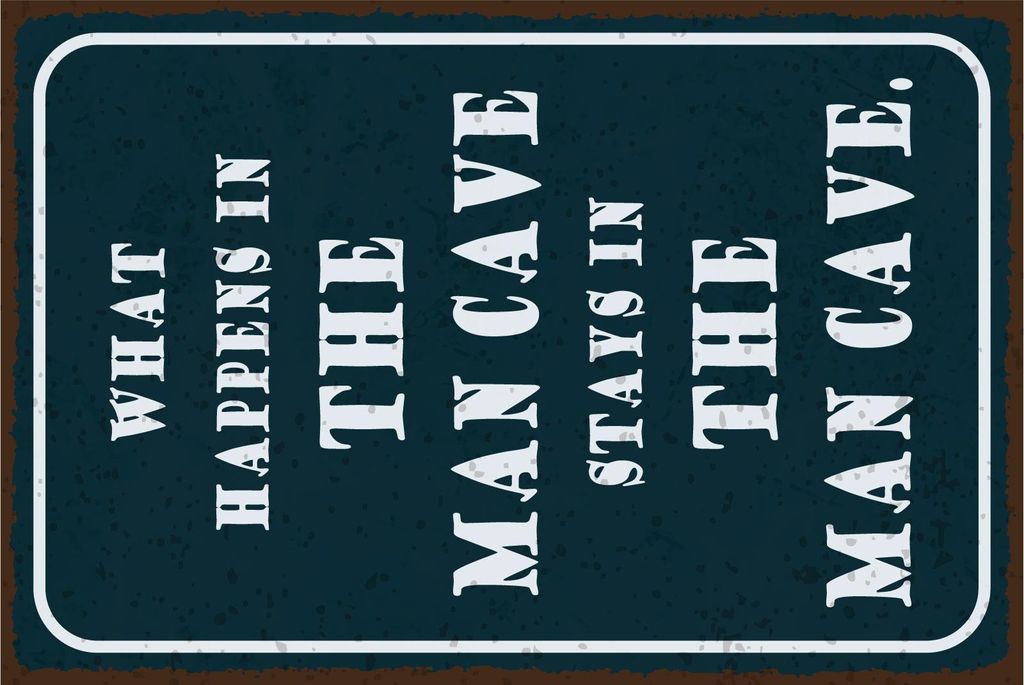 vianmo Blechschild 18x12 cm What happens in the Man Cave stays in