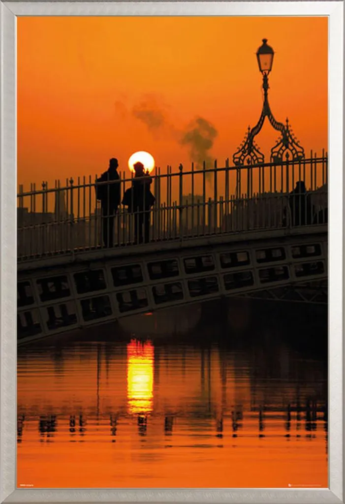 Quadro Dublino Halfpenny Bridge Cornice Shinsuke Maxi Alluminio