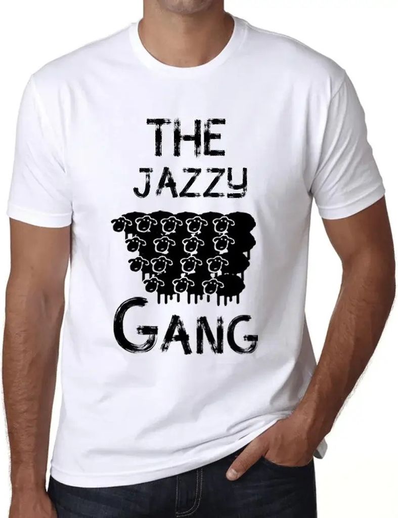 Herren Grafik T-Shirt Die jazzige Bande – The Jazzy Gang – Öko-Verantwortlich Vintage Jahrgang Kurzarm Lustige Druck Geburtstag Geschenk Mann