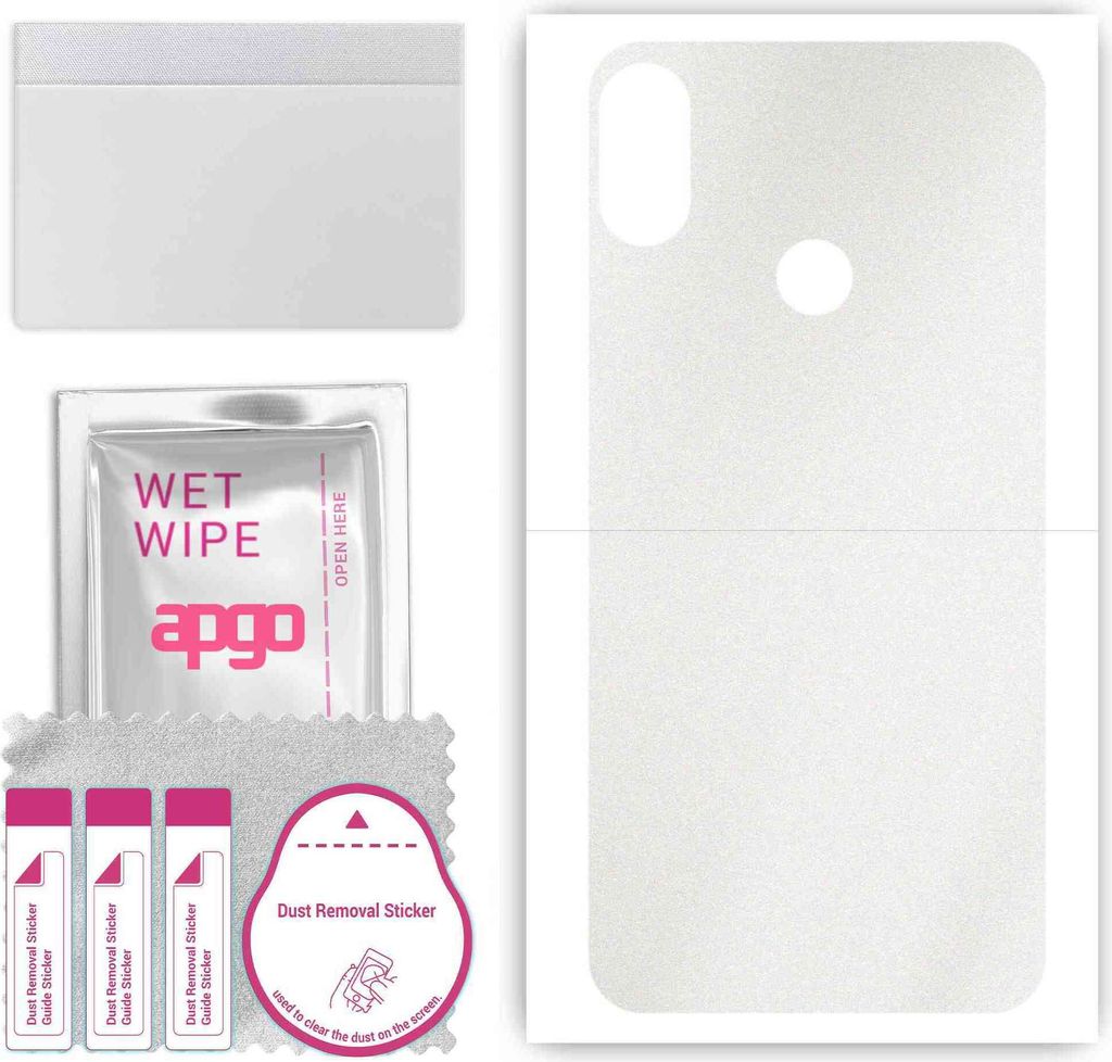 apgo Rückseite Schutzfolie, Skin, kompatibel mit Doogee X70, Hinten Displayschutzfolie aus Vinylfolie, kratzfest, einfache Montage - Matt Transparent