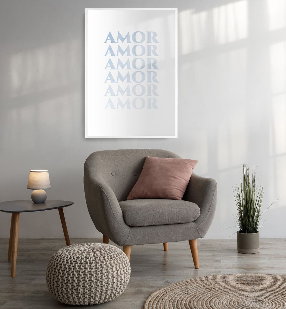 Poster Aura Liebe, groesse_poster:30x40 cm, groesse_rahmen:weiß 30x40 cm