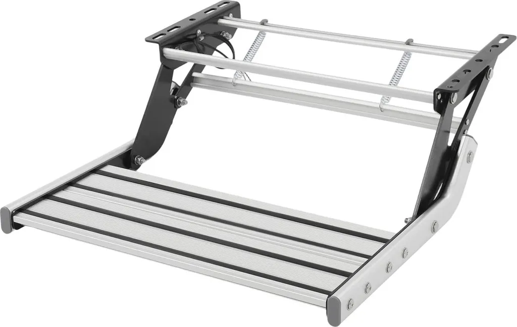 Escabeau escamotable pour caravane et fourgon aménagé - Marche LED 50cm