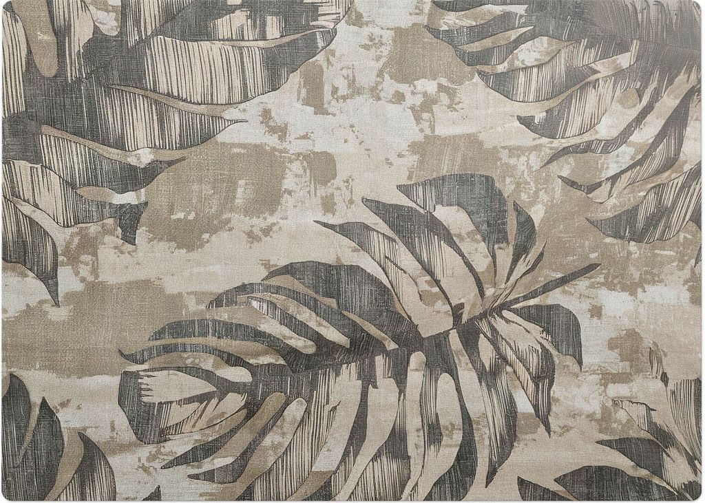 Blätter auf einem abstrakten Hintergrund – Bodenschutzmatte – Stuhlunterlage 140x100 cm – Rutschfest – Hartbodenmatte