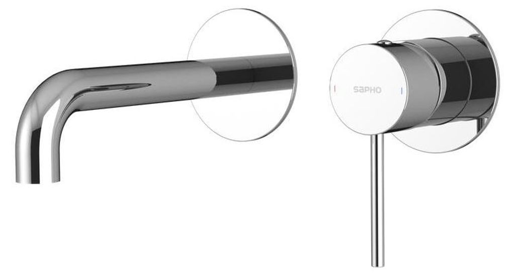 Sapho ULTRAMIX 2-Element Waschbeckenarmatur, Auslauf 20cm, Chrom