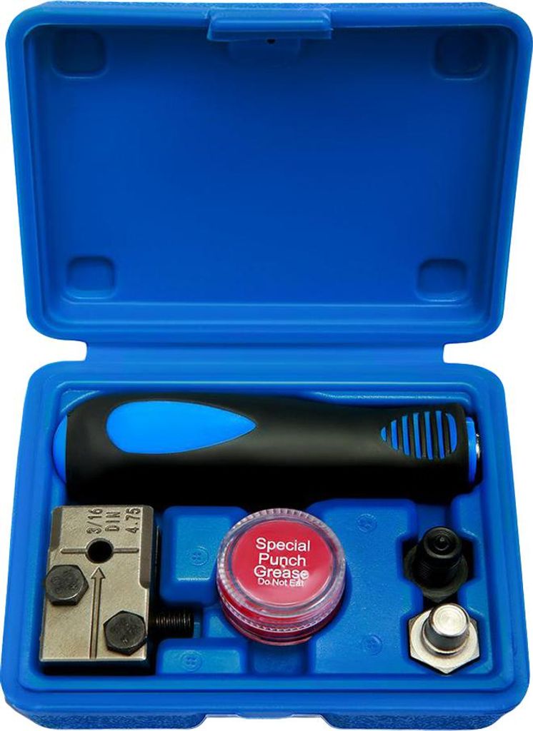 Wakects Bremslinie Flacking Tool Kit, 3/16 Zoll Doppelflackwerkzeug, Autobremsleitung Flacking Kit mit Abnehmbarem Griff fr Bankspannungsgriff, Beq...