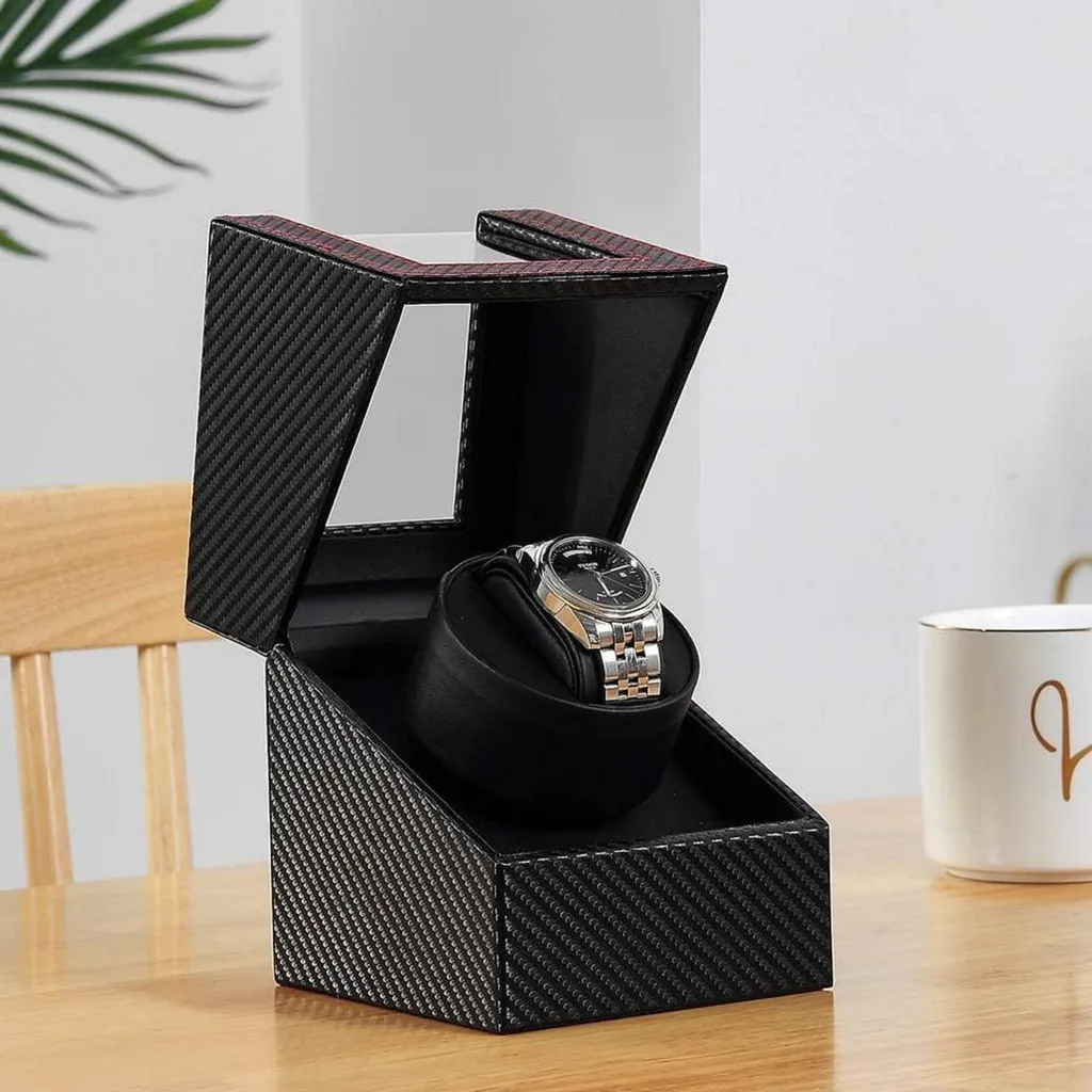 Boîte à montres de luxe rotative avec alimentation secteur et à pile - 6