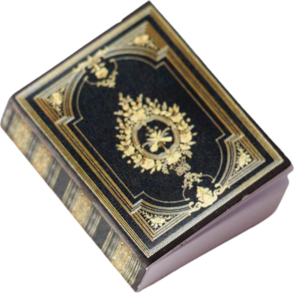 Buch Miniatur Mini Exquisite Paper Dollhouse Study -Szenenmodell für Kinder-Schwarz