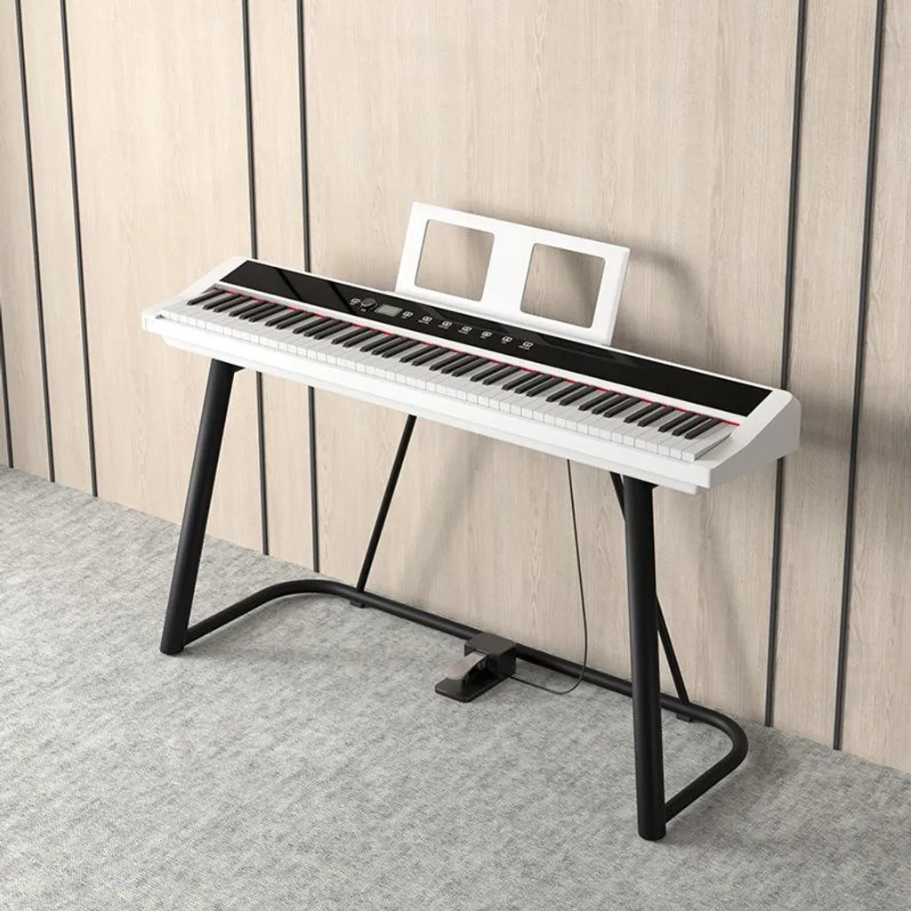 Piano électrique portable 88 touches Zimilo clavier lourd blanc