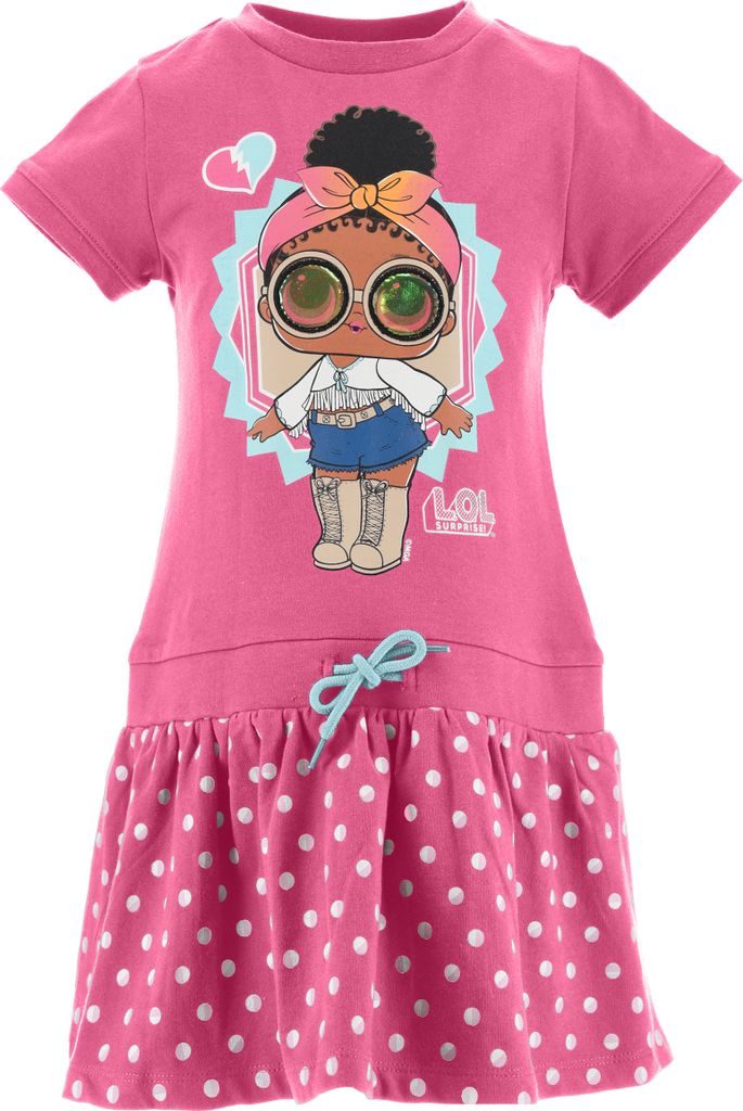 L.O.L. Surprise! Mädchen Sommer-Kleid Kinder Party-Kleid, Farbe:Pink, Größe:110