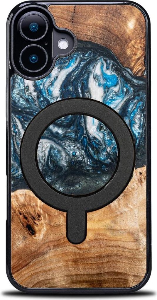 Holzhülle für iPhone 17, Bewood Unique Planets Erde für MagSafe