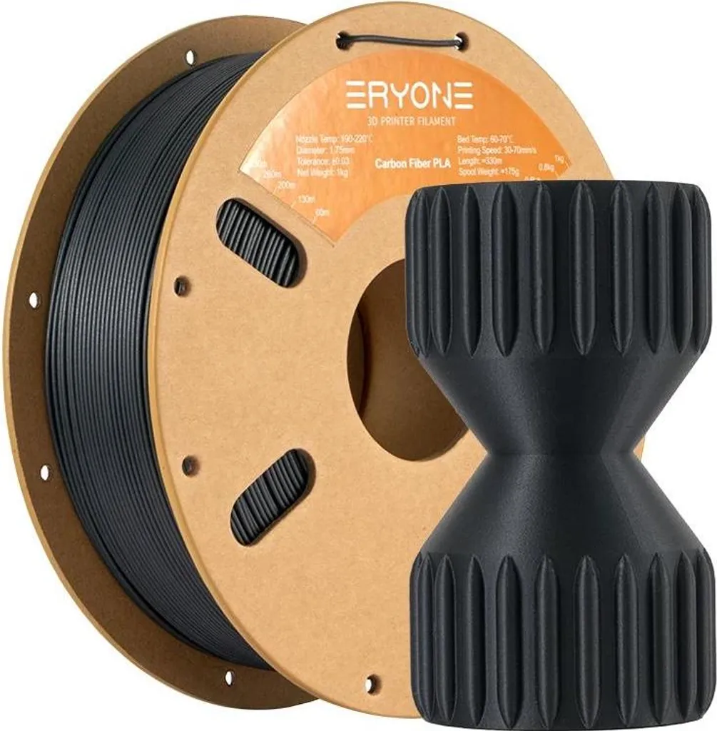 Filament PLA carbone 3D 10kg noir premium pour imprimante FDM haute performance
