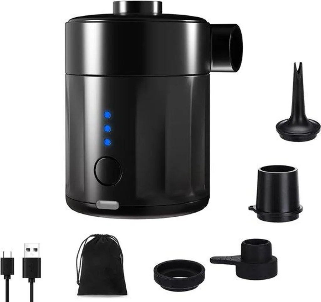 Gonfleur électrique portable rechargeable USB avec 4 buses polyvalentes