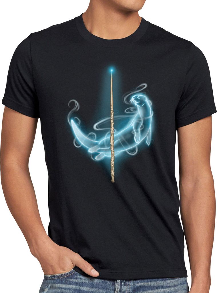 BaumwolleCloud Patronus Hermine Herren T-Shirt potter schule zauberei magic harry