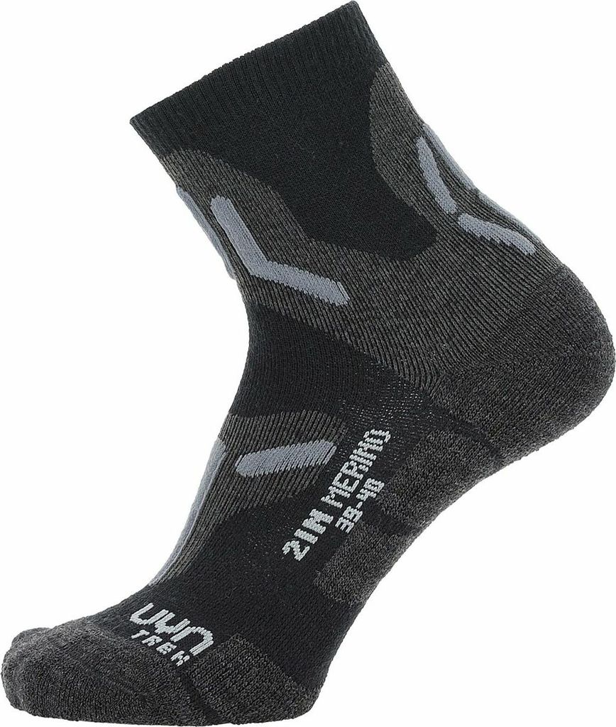 UYN Trekkingsocken Merino doppellagig Damen black/grey 37-38