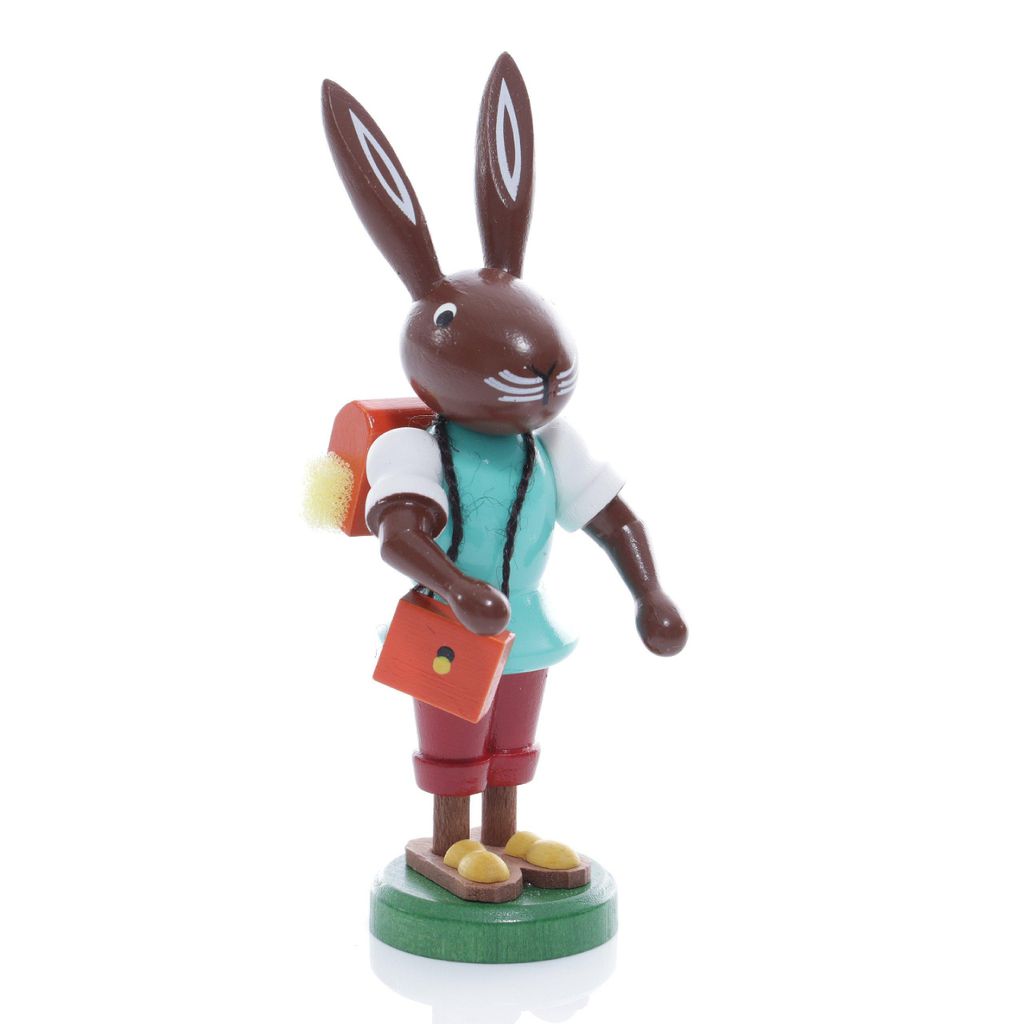 Osterfigur Hase mit Ranzen Höhe ca 9 cm NEU Produktbild 
