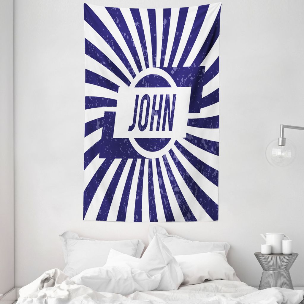 ABAKUHAUS John Wandteppich und Tagesdecke, Gemeinsamer männlicher Name aus Weiches Mikrofaser Stoff Waschbar ohne Verblassen Digitaldruck, 140 x 2...