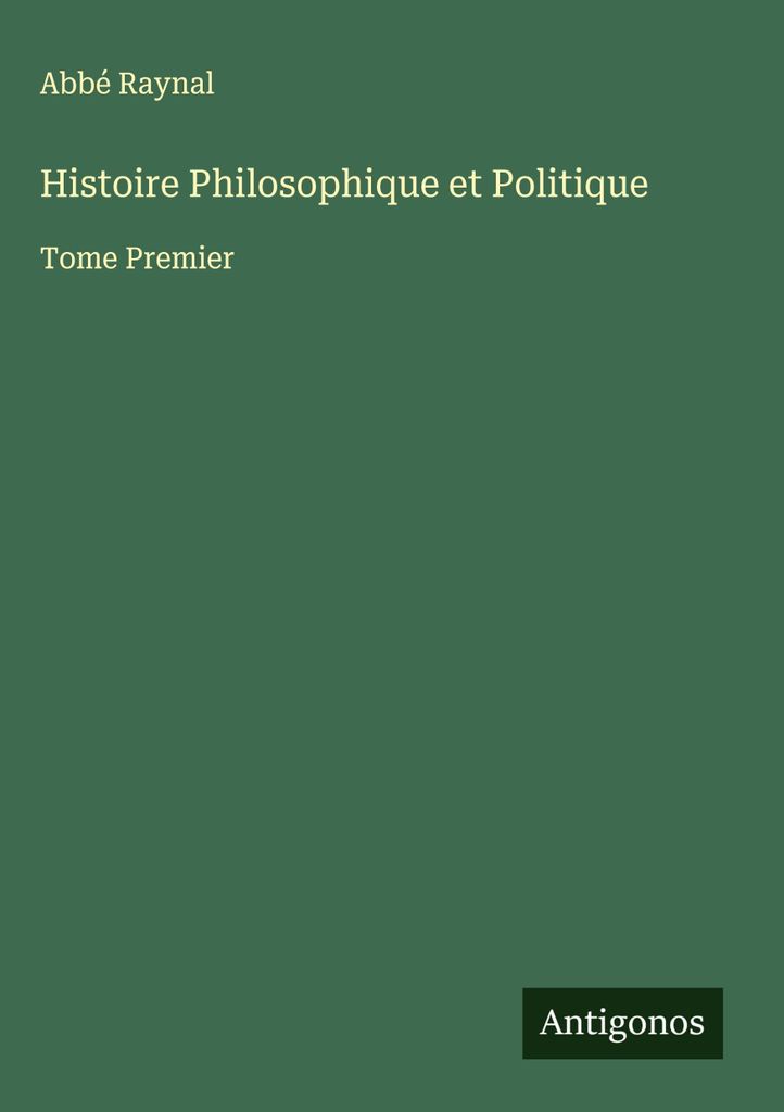 Philosophische und politische Geschichte