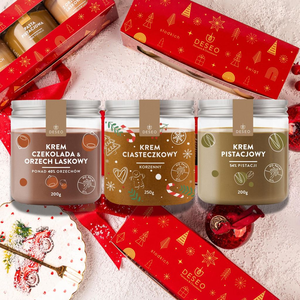 ORIGONUTS by DESEO - Weihnachtsgeschenk - Feinkost Geschenkset mit Nussmus, Nusscreme - Geschenk zu Nikolaustag, Weihnachten für Frauen und Männe...