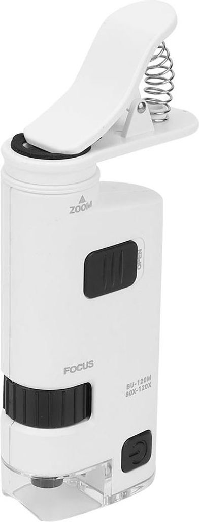 80-120-fache LED-Mikroskop-Linse für Mobiltelefone, Mini-Smartphone-Lupe mit einstellbarem Zoom
